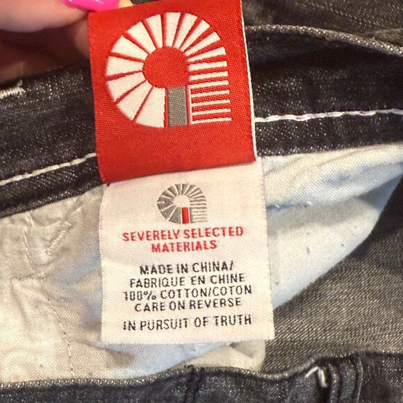 Vintage Akademiks Baggy Jeans Men 34x33 Black Embroidered Skater Grunge - Picture 11 of 12